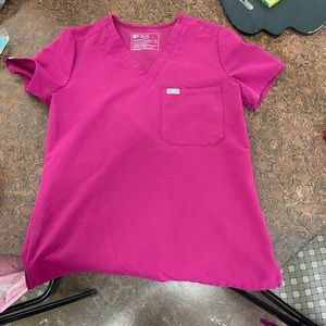 Dark Magenta colored figs scrub set XS/P